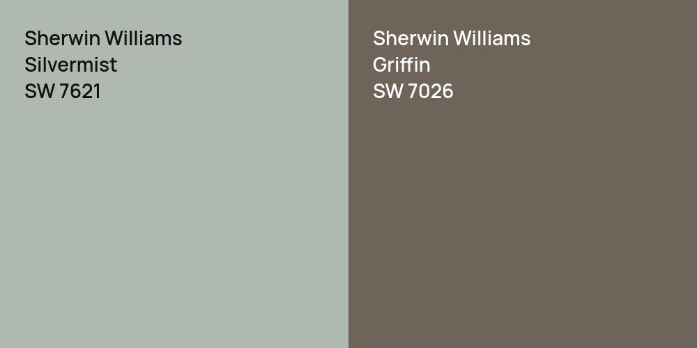 Sherwin Williams Silvermist vs. Sherwin Williams Griffin