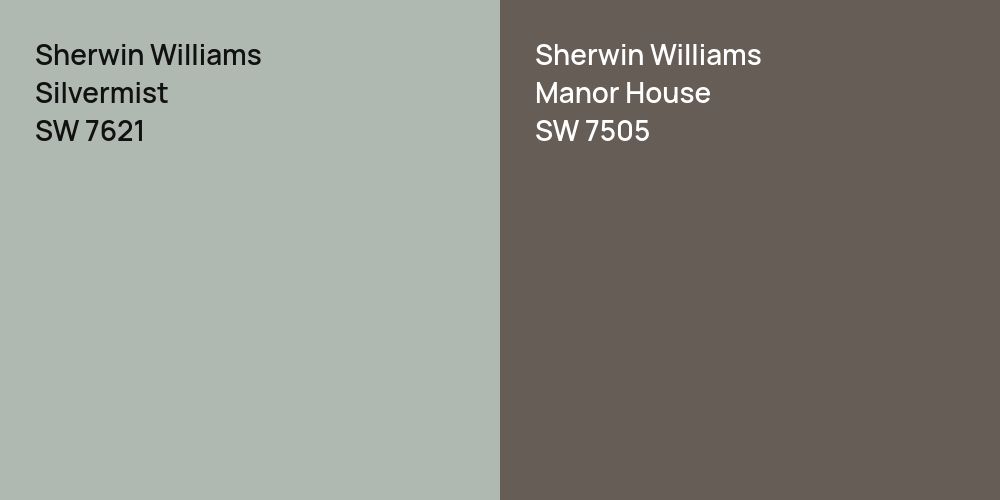 Sherwin Williams Silvermist vs. Sherwin Williams Manor House