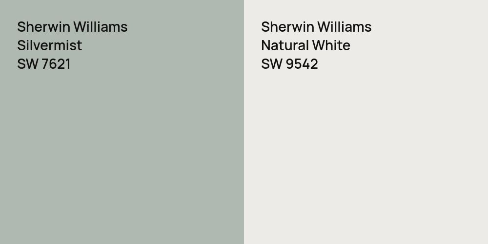 Sherwin Williams Silvermist vs. Sherwin Williams Natural White