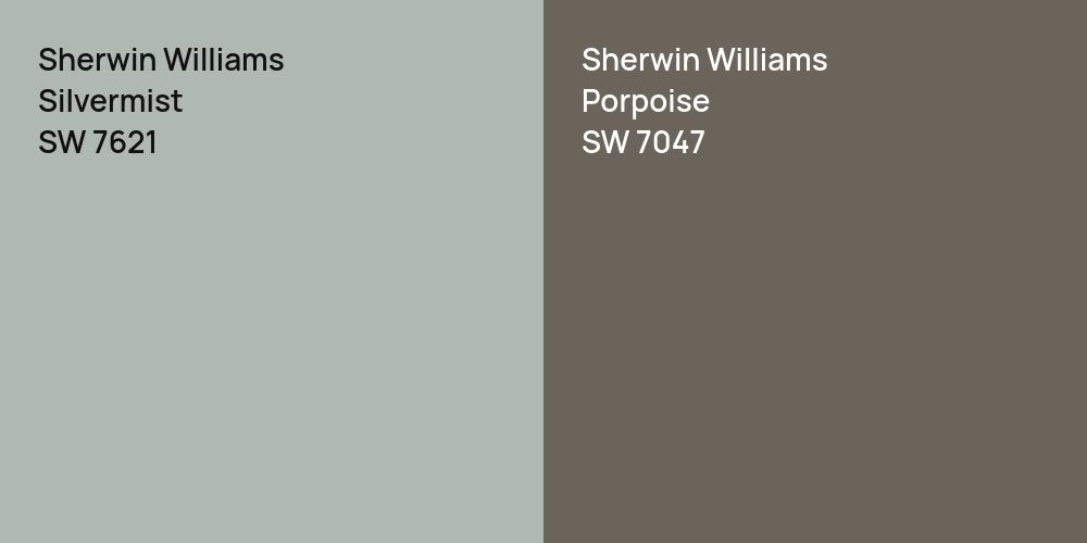 Sherwin Williams Silvermist vs. Sherwin Williams Porpoise