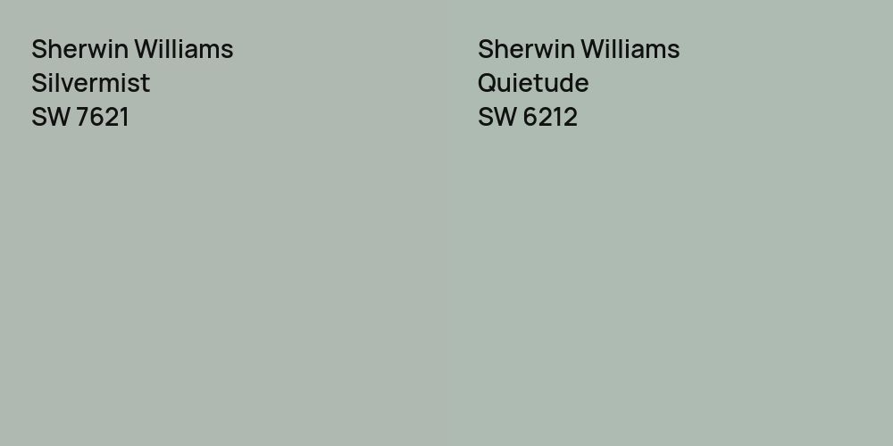 Sherwin Williams Silvermist vs. Sherwin Williams Quietude