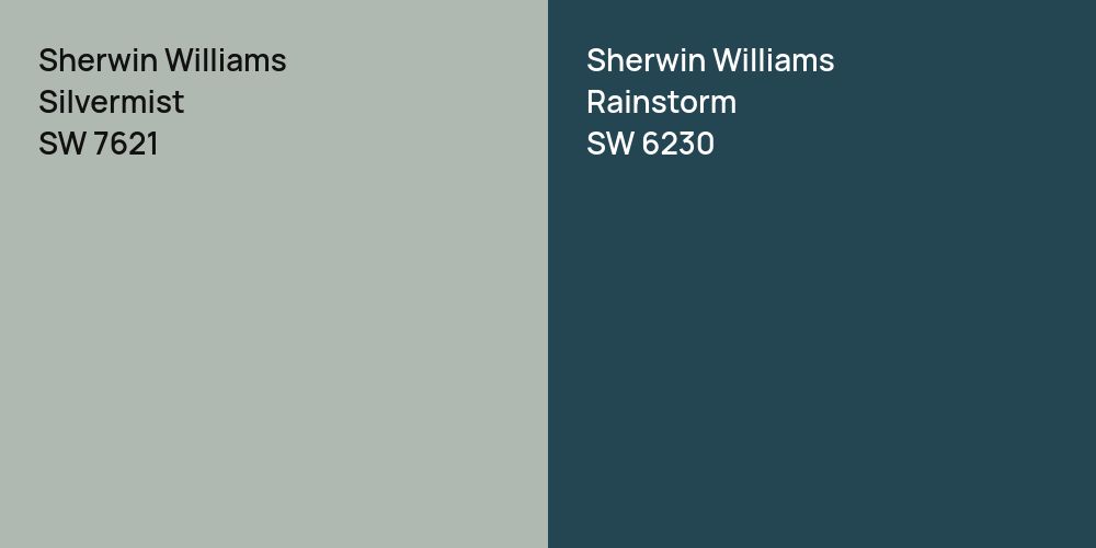 Sherwin Williams Silvermist vs. Sherwin Williams Rainstorm