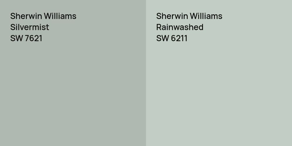 Sherwin Williams Silvermist vs. Sherwin Williams Rainwashed