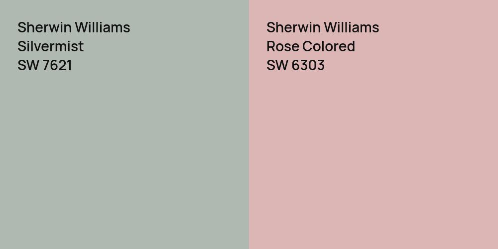 Sherwin Williams Silvermist vs. Sherwin Williams Rose Colored