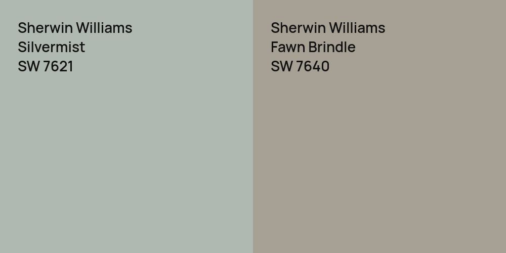 Sherwin Williams Silvermist vs. Sherwin Williams Fawn Brindle