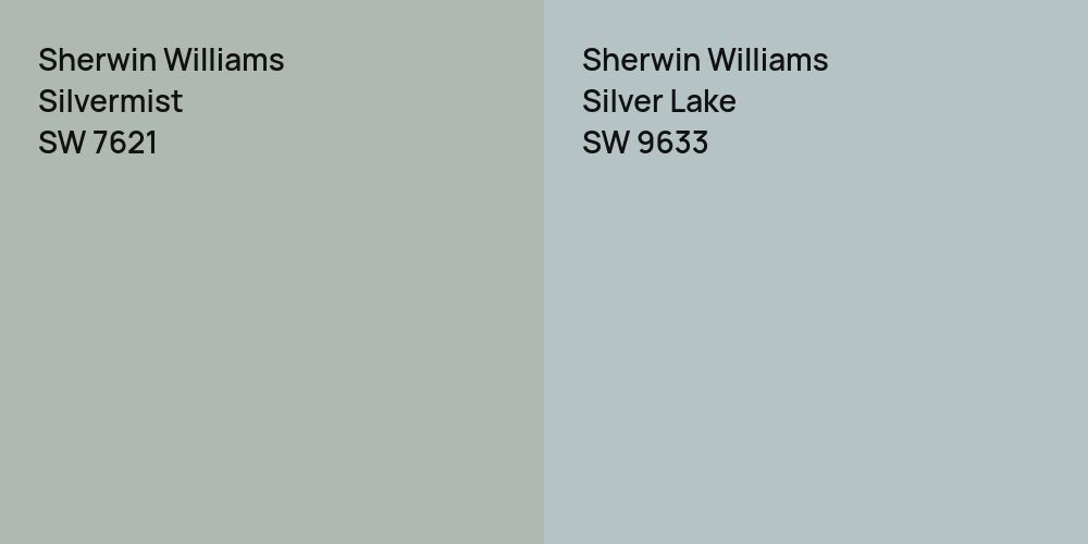 Sherwin Williams Silvermist vs. Sherwin Williams Silver Lake