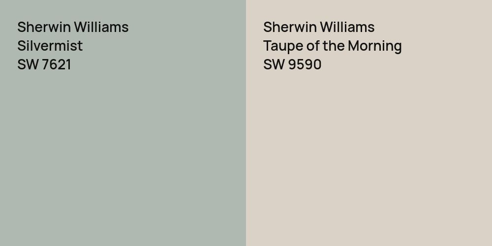 Sherwin Williams Silvermist vs. Sherwin Williams Taupe of the Morning