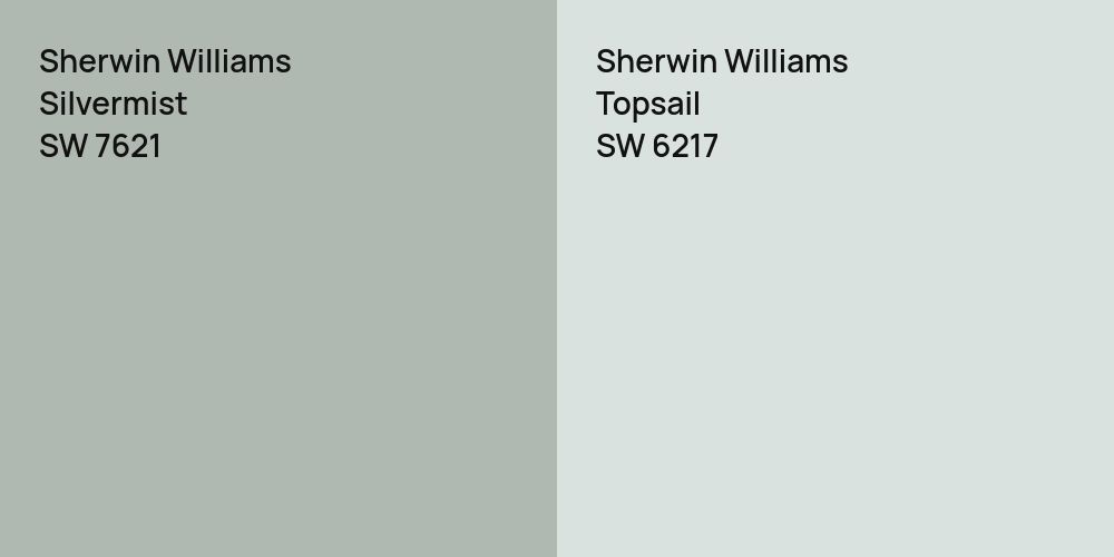 Sherwin Williams Silvermist vs. Sherwin Williams Topsail