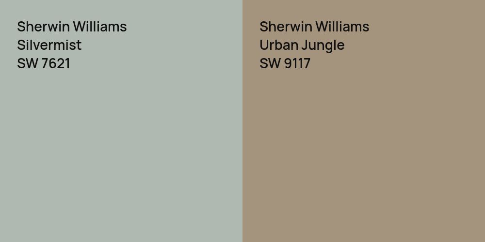 Sherwin Williams Silvermist vs. Sherwin Williams Urban Jungle