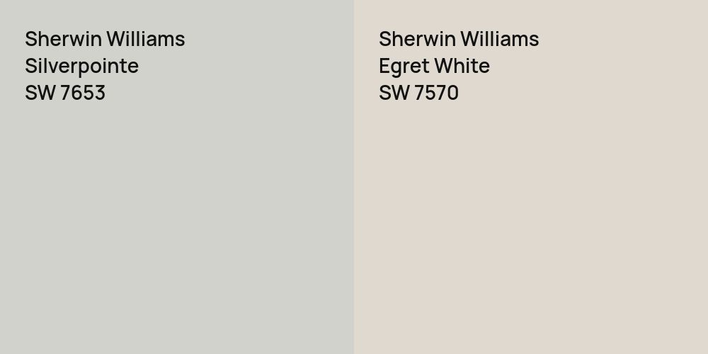 Sherwin Williams Silverpointe vs. Sherwin Williams Egret White