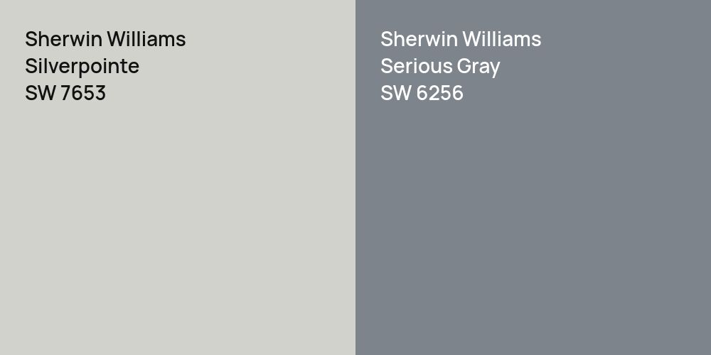 Sherwin Williams Silverpointe vs. Sherwin Williams Serious Gray