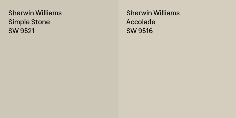 Sherwin Williams Simple Stone vs. Sherwin Williams Accolade