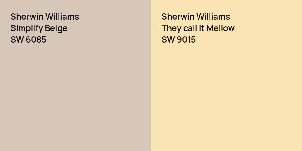 Sherwin Williams Simplify Beige vs. Sherwin Williams They call it Mellow