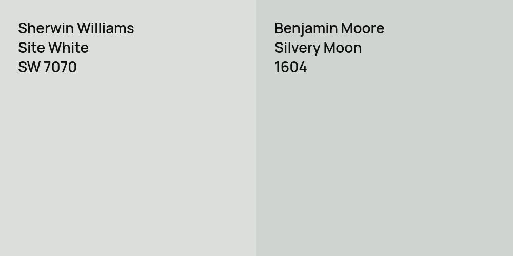 Sherwin Williams Site White vs. Benjamin Moore Silvery Moon