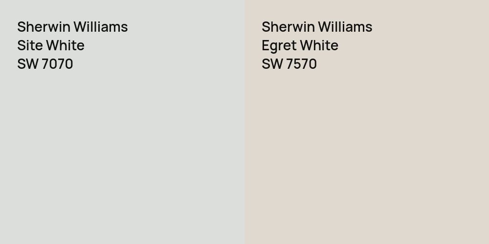 Sherwin Williams Site White vs. Sherwin Williams Egret White