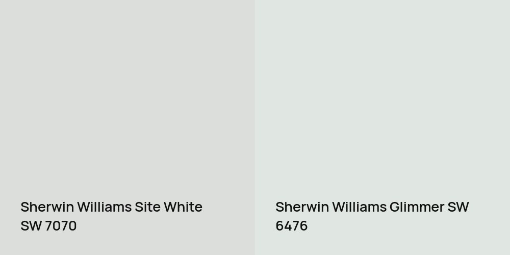 Sherwin Williams Site White vs. Sherwin Williams Glimmer