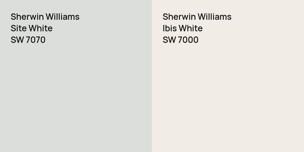 Sherwin Williams Site White vs. Sherwin Williams Ibis White