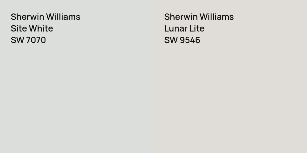 Sherwin Williams Site White vs. Sherwin Williams Lunar Lite