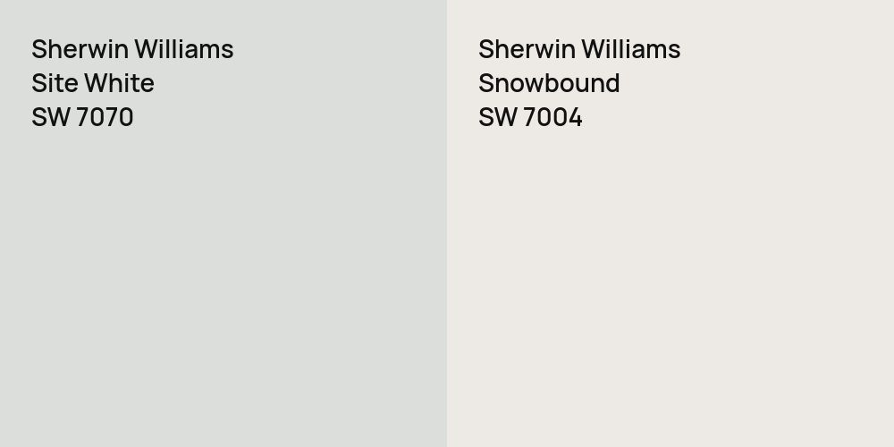 Sherwin Williams Site White vs. Sherwin Williams Snowbound