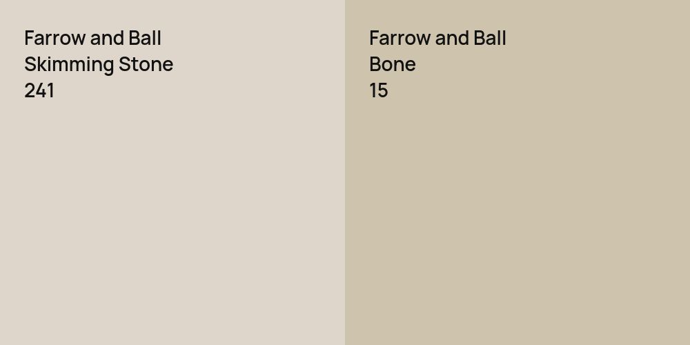 Farrow and Ball Skimming Stone vs. Farrow and Ball Bone