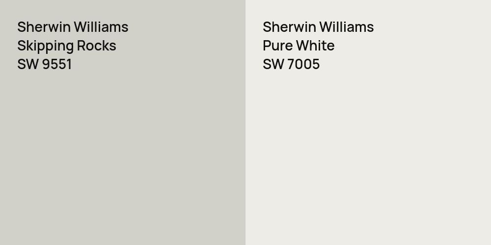 Sherwin Williams Skipping Rocks vs. Sherwin Williams Pure White