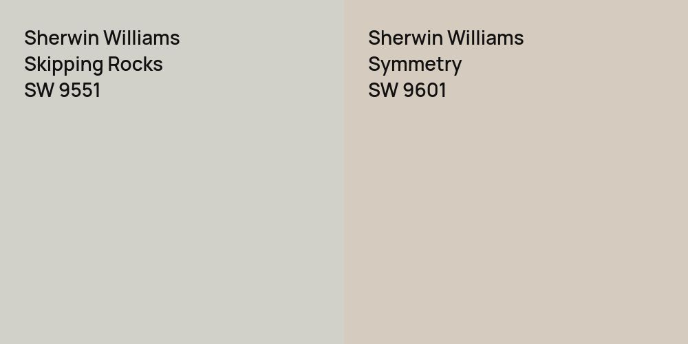 Sherwin Williams Skipping Rocks vs. Sherwin Williams Symmetry