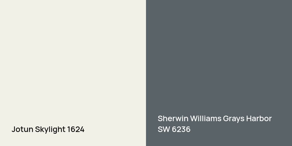 Jotun Skylight vs. Sherwin Williams Grays Harbor