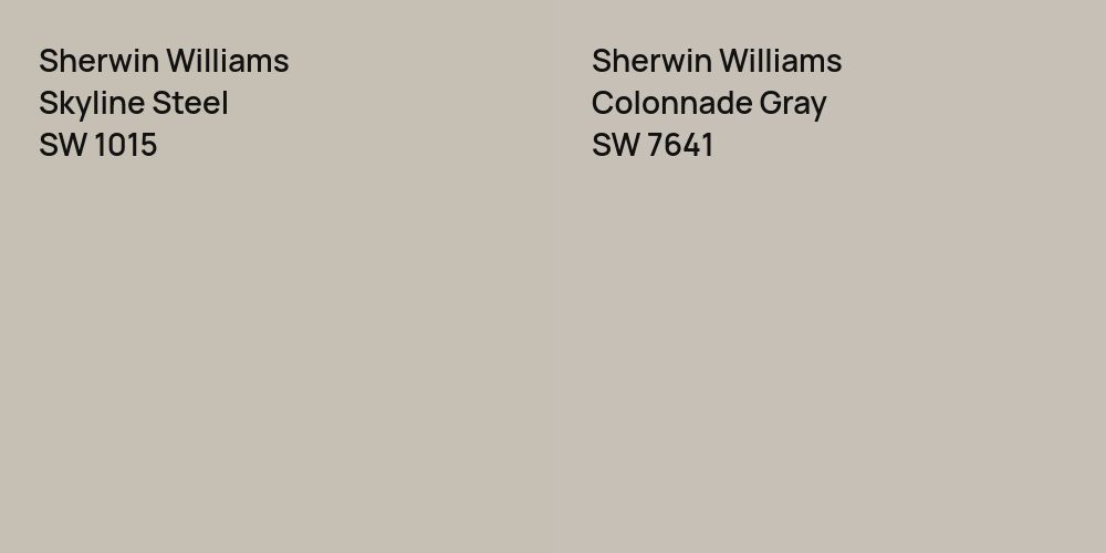 Sherwin Williams Skyline Steel vs. Sherwin Williams Colonnade Gray