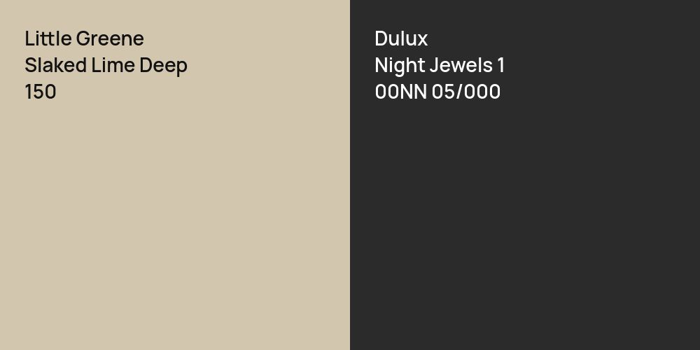 Little Greene Slaked Lime Deep vs. Dulux Night Jewels 1