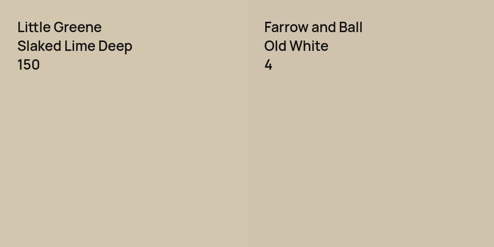 Little Greene Slaked Lime Deep vs. Farrow and Ball Old White