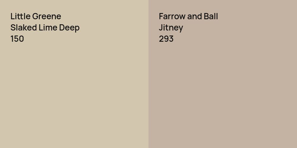 Little Greene Slaked Lime Deep vs. Farrow and Ball Jitney