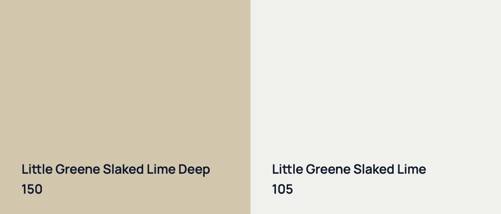 Little Greene Slaked Lime Deep 150 vs Little Greene Slaked Lime 105