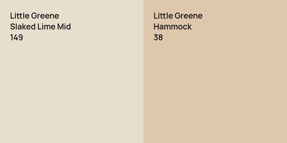 Little Greene Slaked Lime Mid vs. Little Greene Hammock