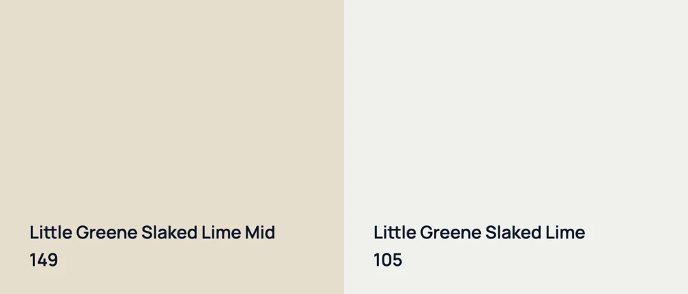 Little Greene Slaked Lime Mid 149 vs Little Greene Slaked Lime 105