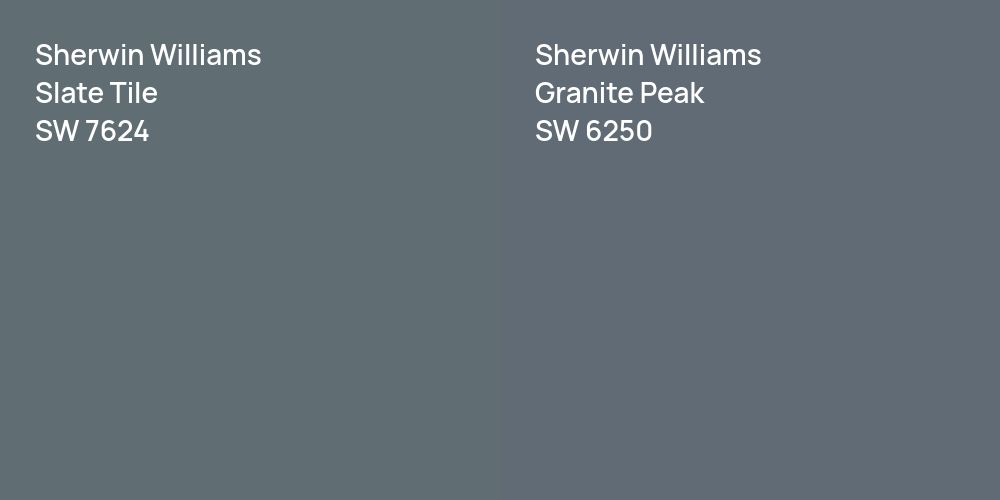 Sherwin Williams Slate Tile vs. Sherwin Williams Granite Peak