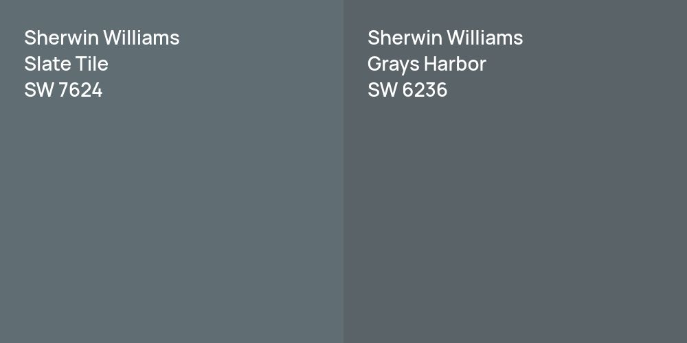 Sherwin Williams Slate Tile vs. Sherwin Williams Grays Harbor