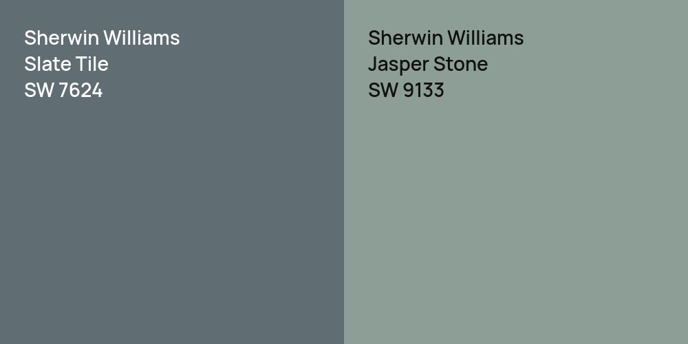 Sherwin Williams Slate Tile vs. Sherwin Williams Jasper Stone