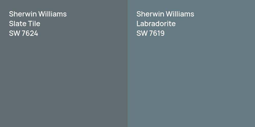 Sherwin Williams Slate Tile vs. Sherwin Williams Labradorite