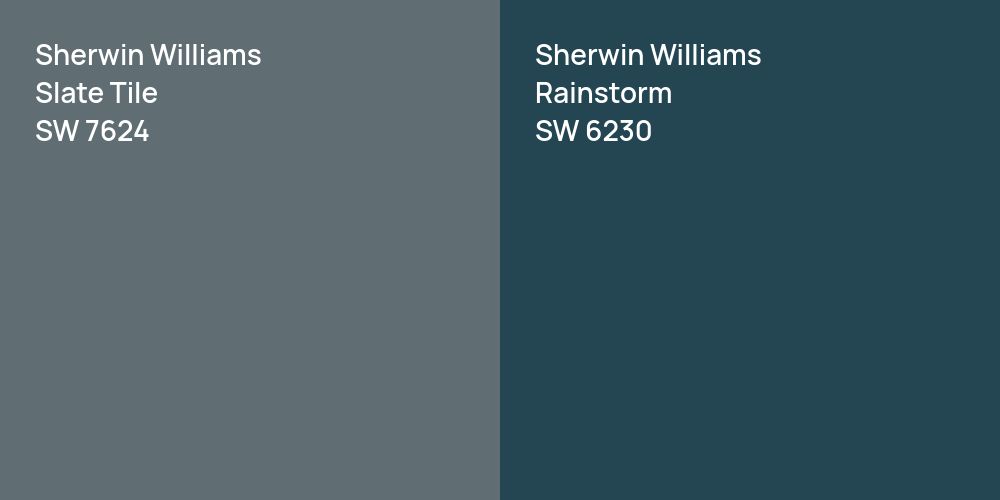 Sherwin Williams Slate Tile vs. Sherwin Williams Rainstorm