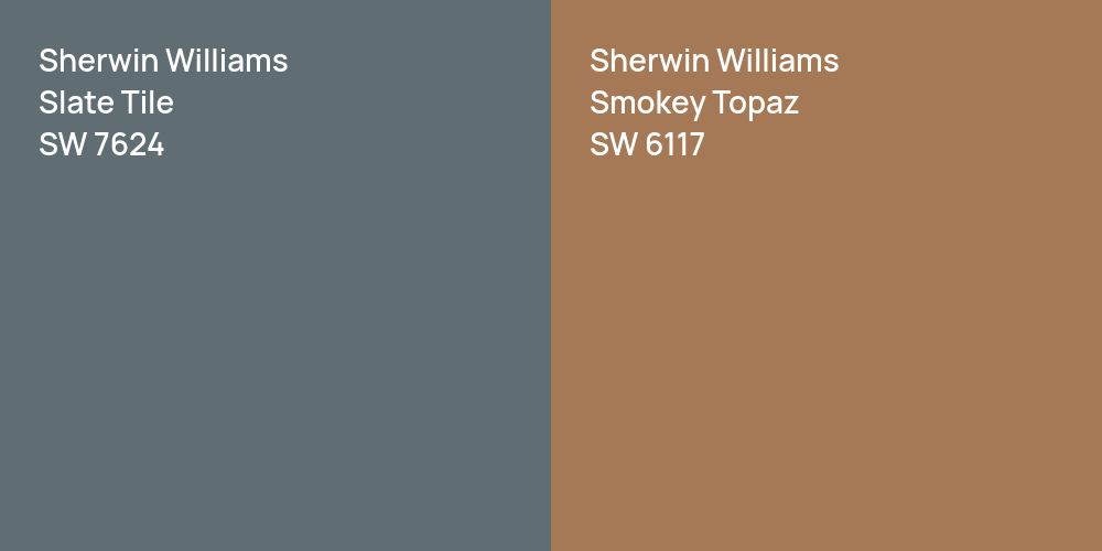 Sherwin Williams Slate Tile vs. Sherwin Williams Smokey Topaz