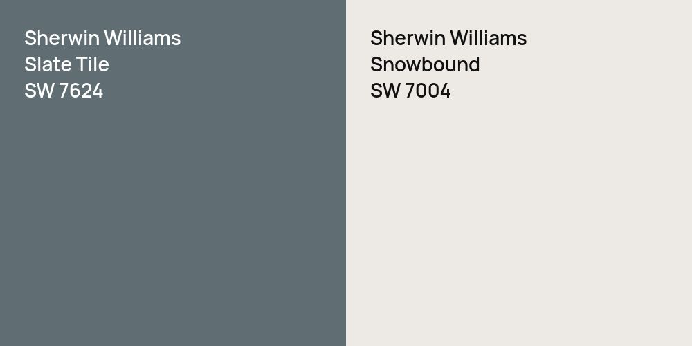 Sherwin Williams Slate Tile vs. Sherwin Williams Snowbound