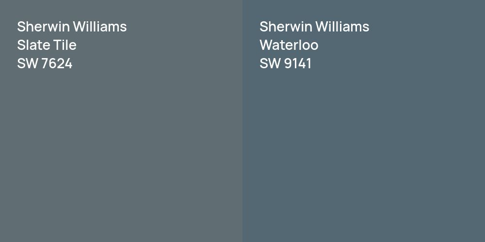 Sherwin Williams Slate Tile vs. Sherwin Williams Waterloo