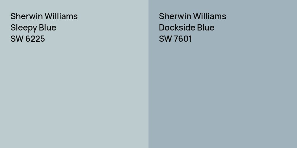 Sherwin Williams Sleepy Blue vs. Sherwin Williams Dockside Blue