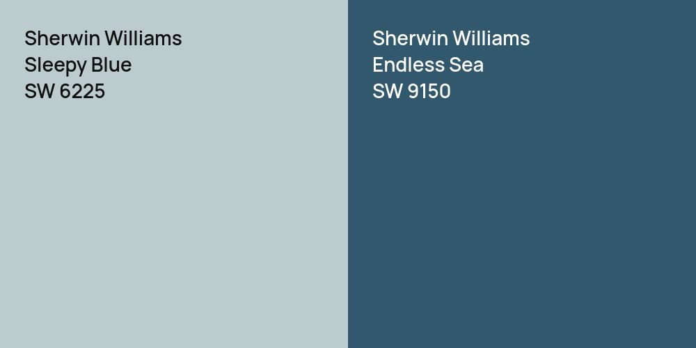 Sherwin Williams Sleepy Blue vs. Sherwin Williams Endless Sea