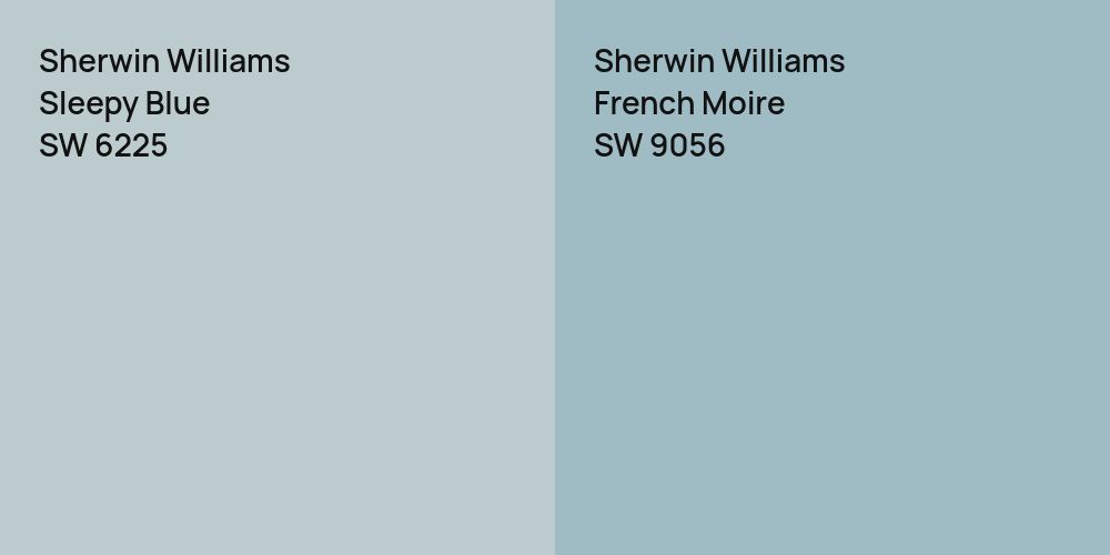 Sherwin Williams Sleepy Blue vs. Sherwin Williams French Moire