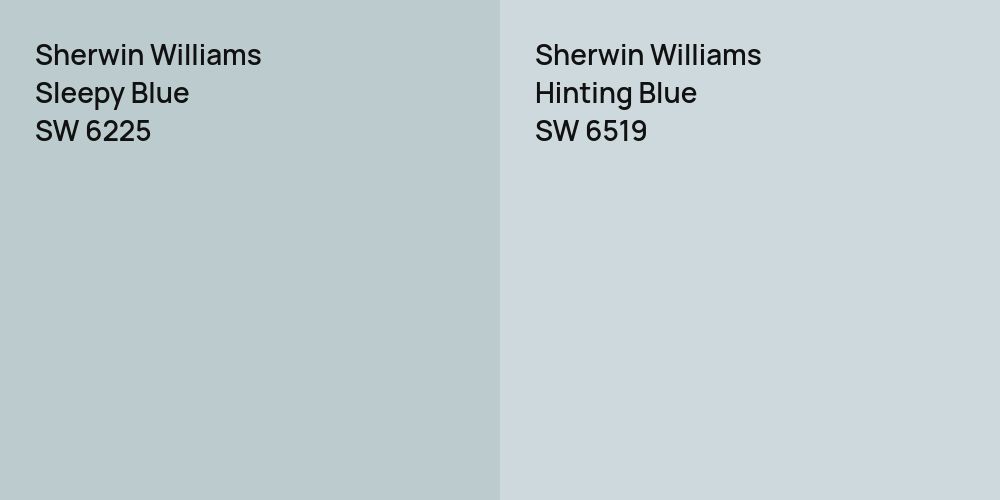 Sherwin Williams Sleepy Blue vs. Sherwin Williams Hinting Blue