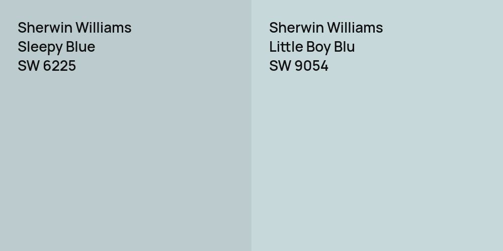 Sherwin Williams Sleepy Blue vs. Sherwin Williams Little Boy Blu