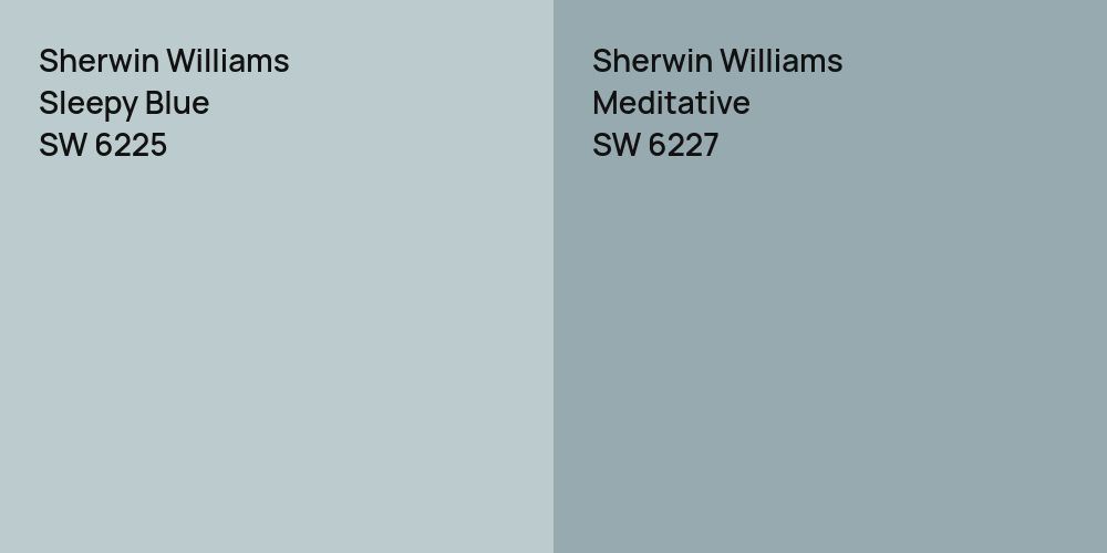 Sherwin Williams Sleepy Blue vs. Sherwin Williams Meditative