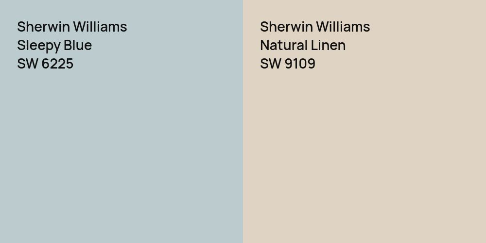 Sherwin Williams Sleepy Blue vs. Sherwin Williams Natural Linen