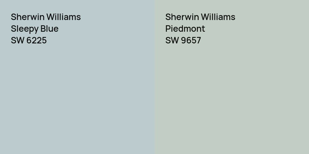 Sherwin Williams Sleepy Blue vs. Sherwin Williams Piedmont